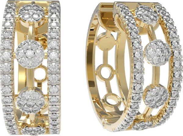 Серьги из лимонного золота c бриллиантами