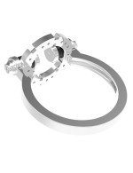 Кольцо из белого золота c бриллиантами и ониксом