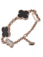 Браслет из золота c ониксом и перламутром