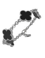 Браслет из белого золота c ониксом