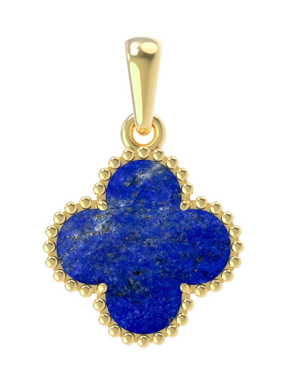 Подвеска из лимонного золота c лазуритом