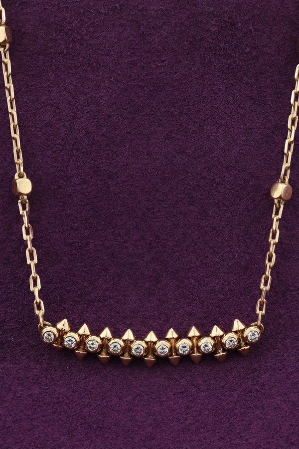 Колье из красного золота 585 пробы c бриллиантами