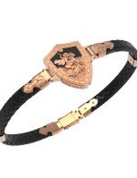 Браслет из золота c шнурком и ониксом