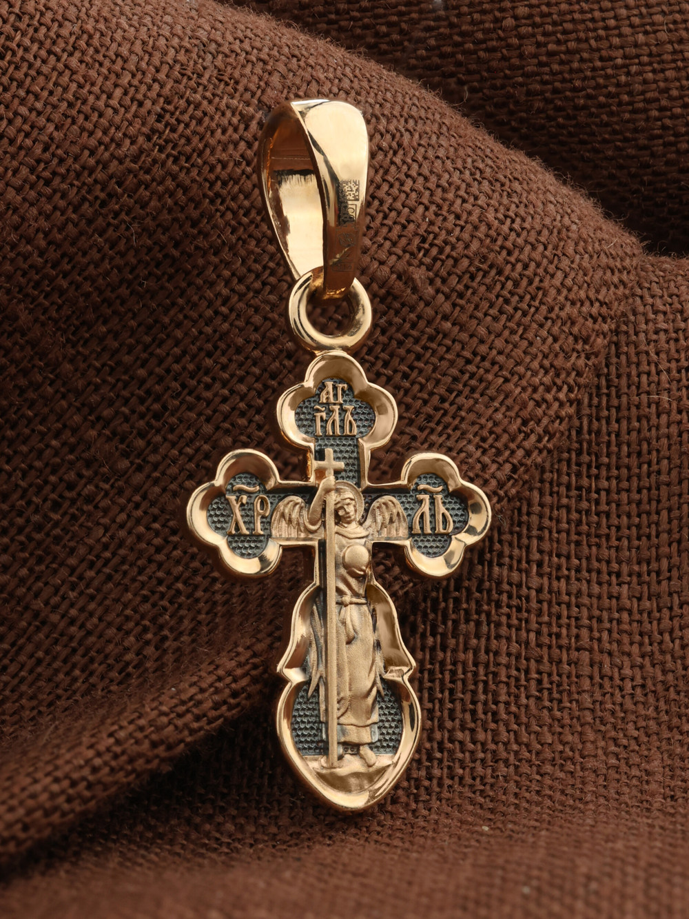 Крест из красного золота 585 пробы