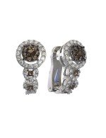 Серьги из белого золота c бриллиантами