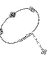 Браслет из белого золота c бриллиантами, ониксом и перламутром