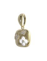 Подвеска из лимонного золота c бриллиантами и перламутром