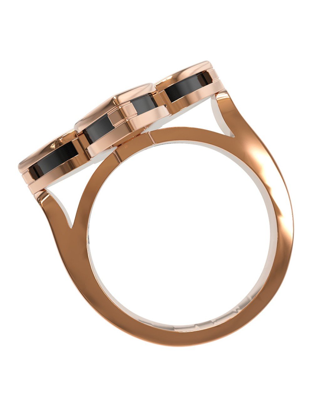 Кольцо из золота c бриллиантами и ониксом