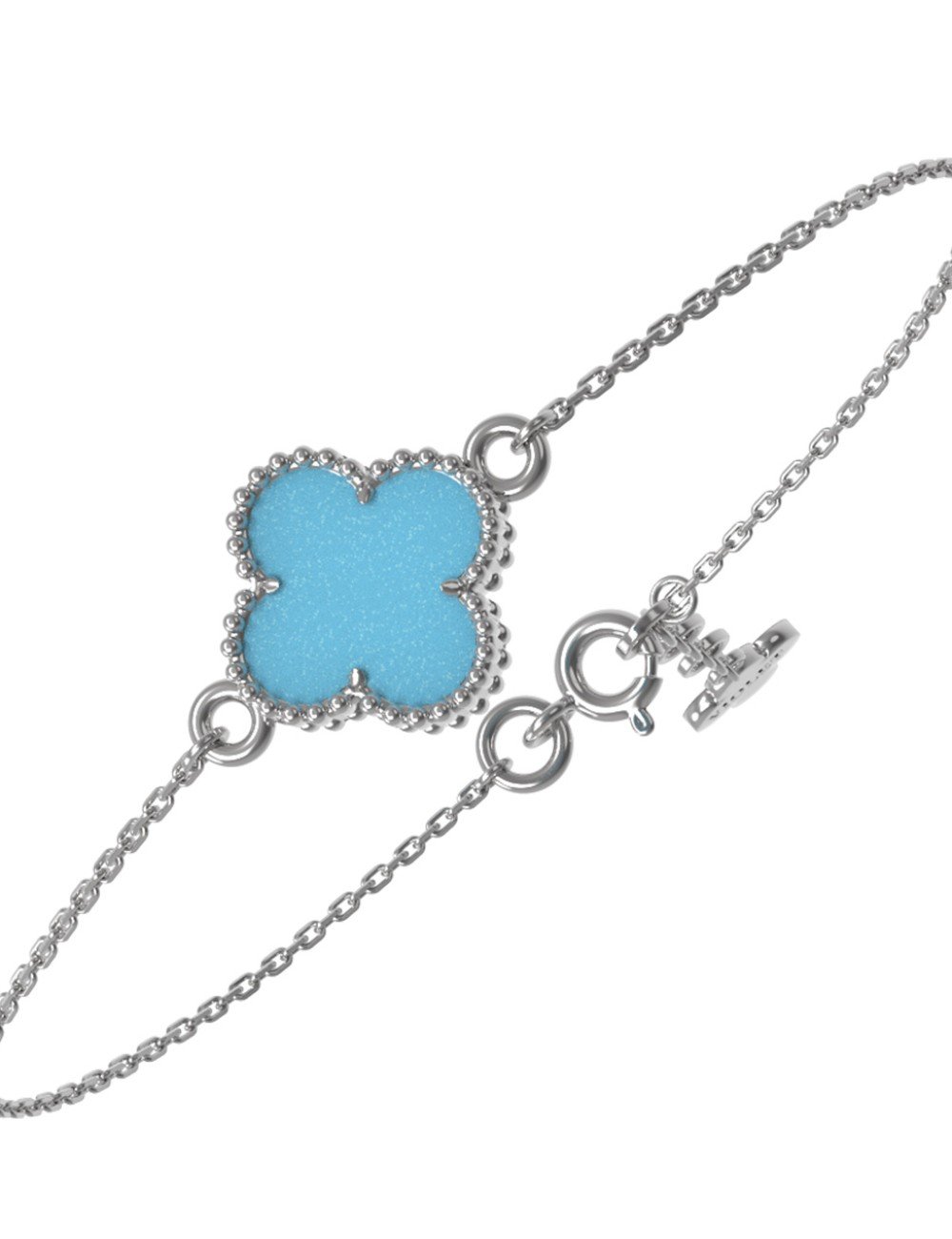 Браслет из белого золота c бирюзой