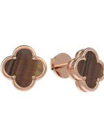 Серьги из золота c тигровым глазом