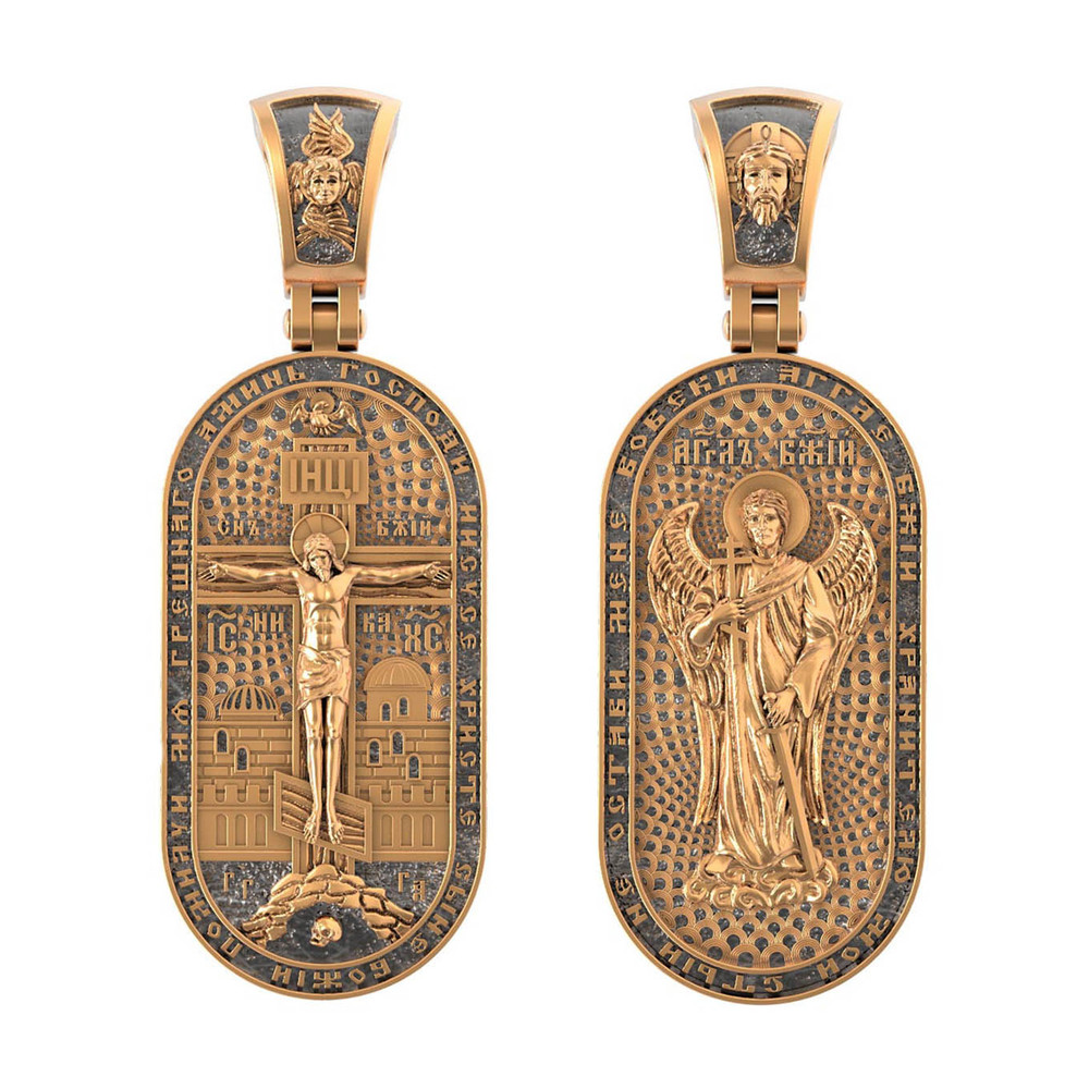 Нательная икона из красного золота 585 пробы