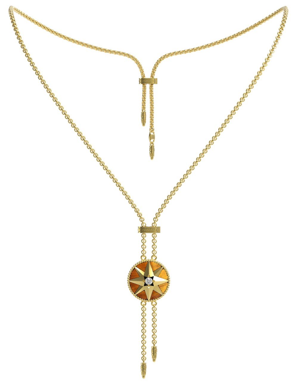 Колье из лимонного золота