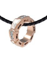 Подвеска из золота c бриллиантами и перламутром