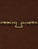 Цепь из лимонного золота c эмалью и эбеновым деревом