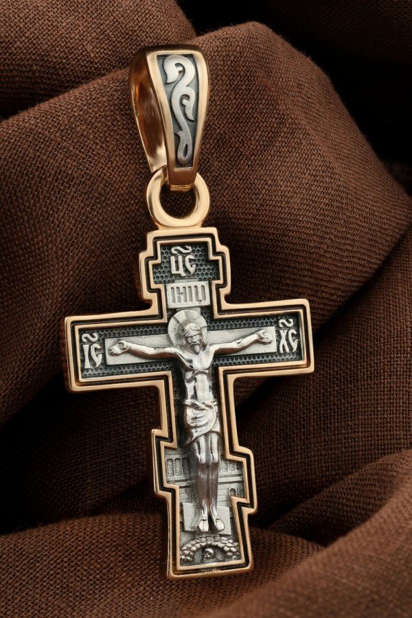 Крест из лимонного золота