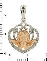 Подвеска из белого золота c бриллиантами