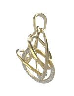 Подвеска из лимонного золота c бриллиантами