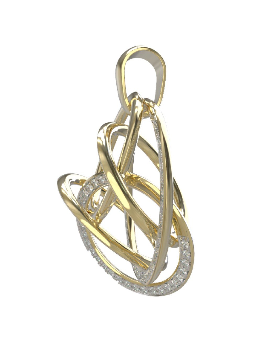 Подвеска из лимонного золота c бриллиантами