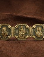 Браслет из лимонного золота c шнурком