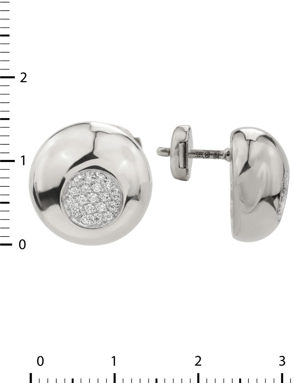 Серьги из белого золота c бриллиантами