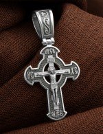 Крест из белого золота 585 пробы