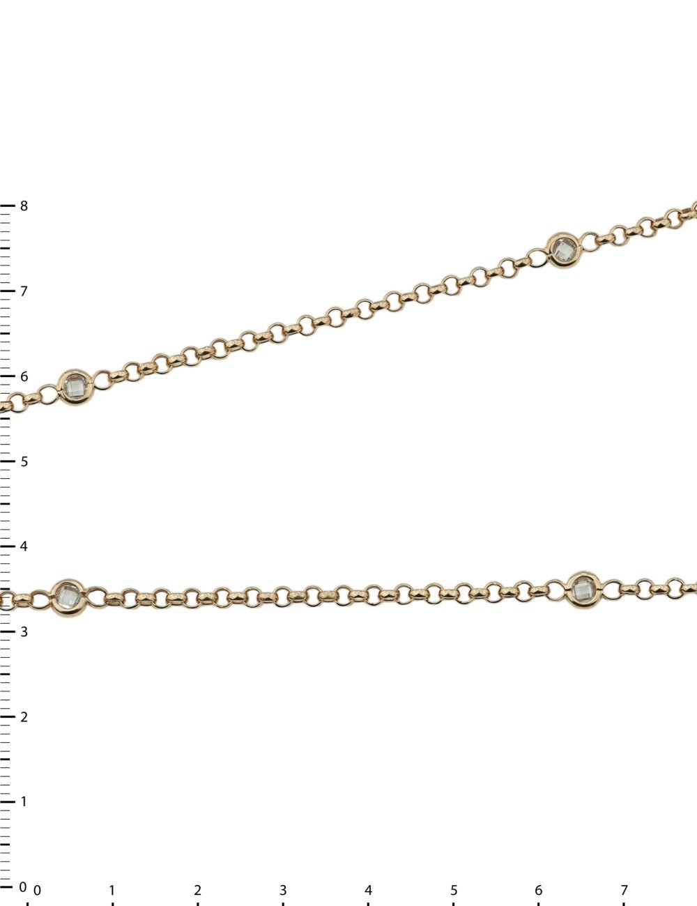 Цепь из золота c фианитом