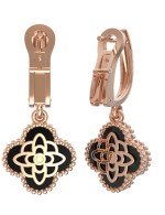 Серьги из золота c бриллиантами и ониксом