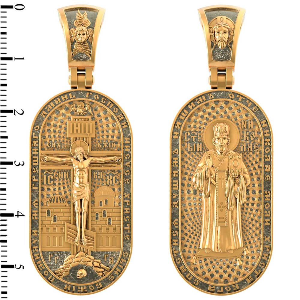 Нательная икона из красного золота 585 пробы