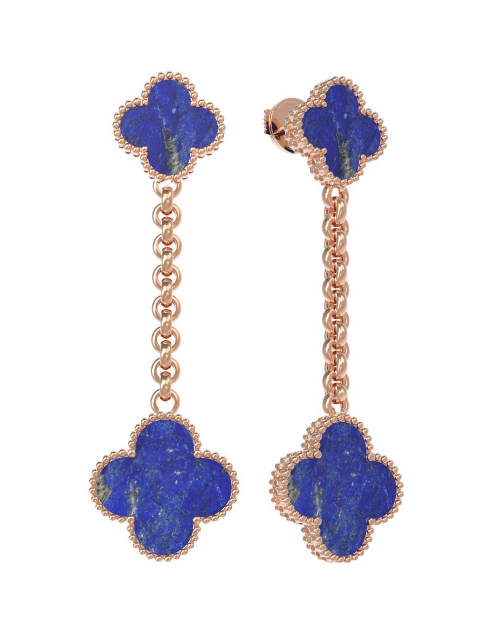 Серьги из золота c лазуритом