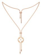 Колье из золота c ониксом и перламутром