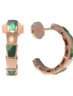 Серьги из золота c малахитом