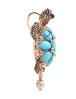 Подвеска из золота c эмалью, жемчугом и бирюзой