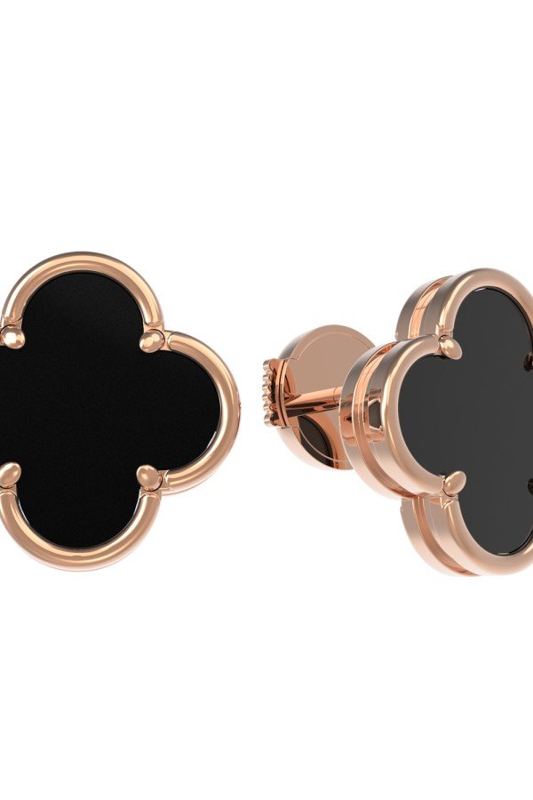 Серьги из золота c ониксом