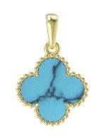 Подвеска из лимонного золота c бирюзой