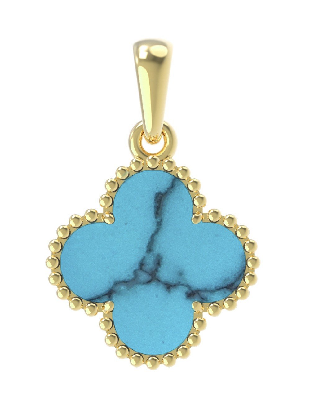 Подвеска из лимонного золота c бирюзой