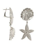 Серьги из белого золота 585 пробы