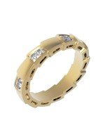 Кольцо из лимонного золота c бриллиантами
