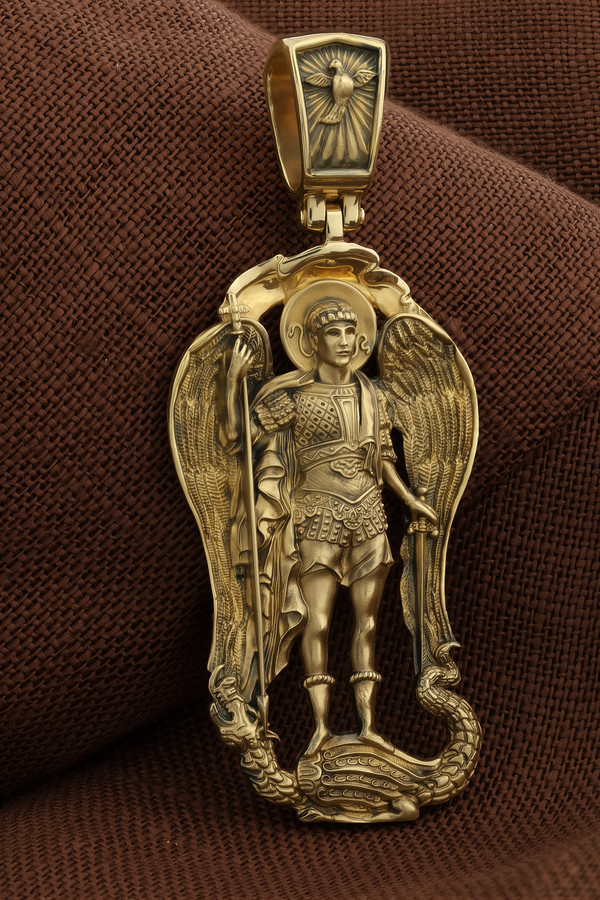 Образок из лимонного золота 585 пробы