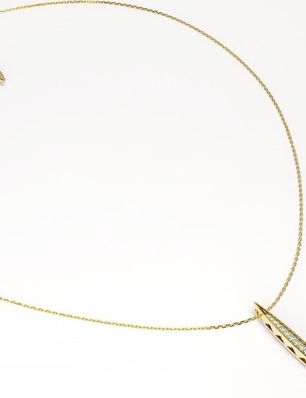 Колье из лимонного золота c бриллиантами