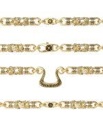 Цепь из лимонного золота c эмалью