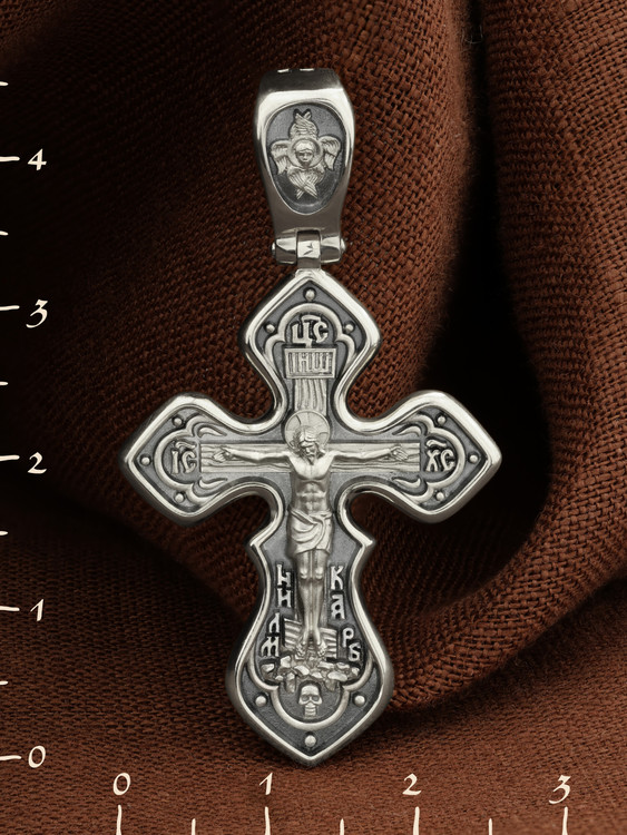 Крест из белого золота 585 пробы