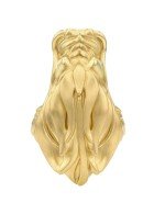 Кольцо из лимонного золота c бриллиантами