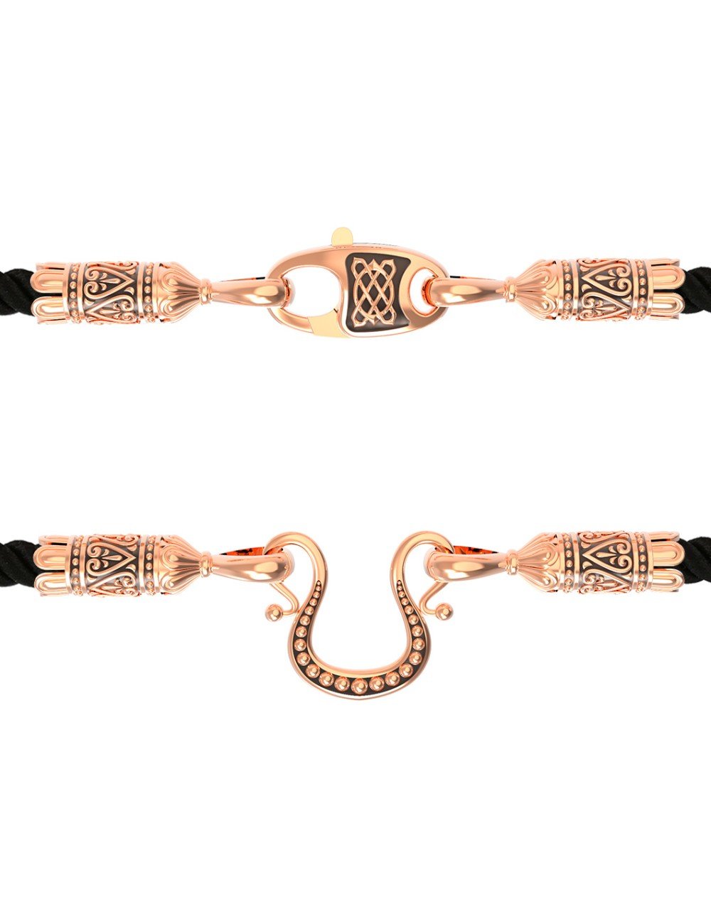 Шнурок шёлковый из золота c шёлковым шнурком