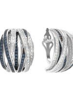 Серьги из белого золота c фианитом