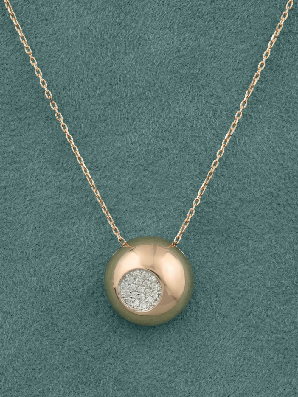 Колье из красного золота 585 пробы c бриллиантами