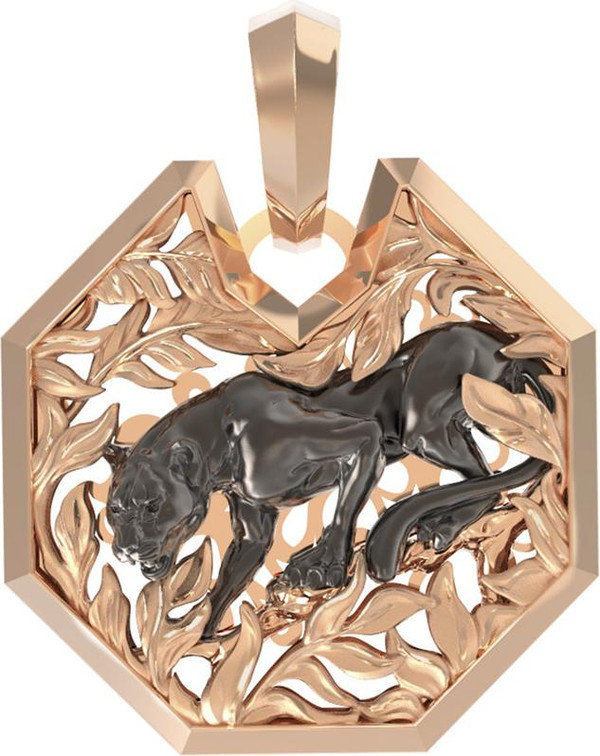 Подвеска из красного золота 585 пробы