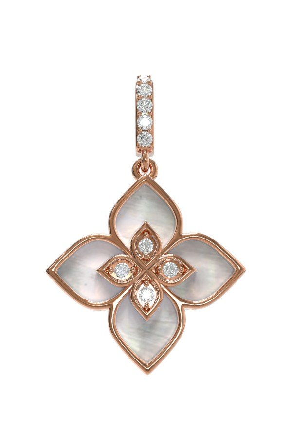 Подвеска из золота c бриллиантами и перламутром