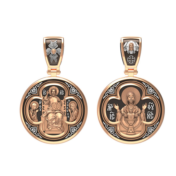 Образок из красного золота 585 пробы