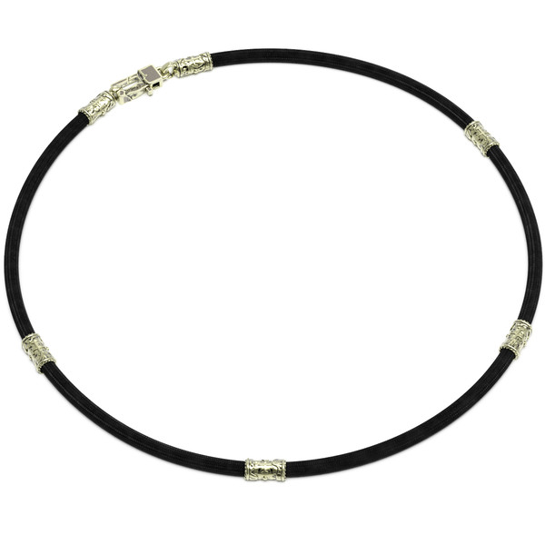 Цепь-шнурок шелк из зелёного золота 585 пробы c шёлковым шнурком