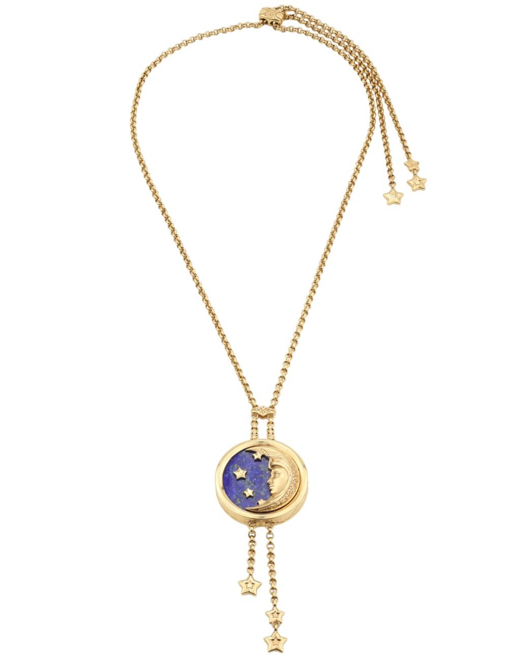 Колье из лимонного золота c бирюзой и лазуритом